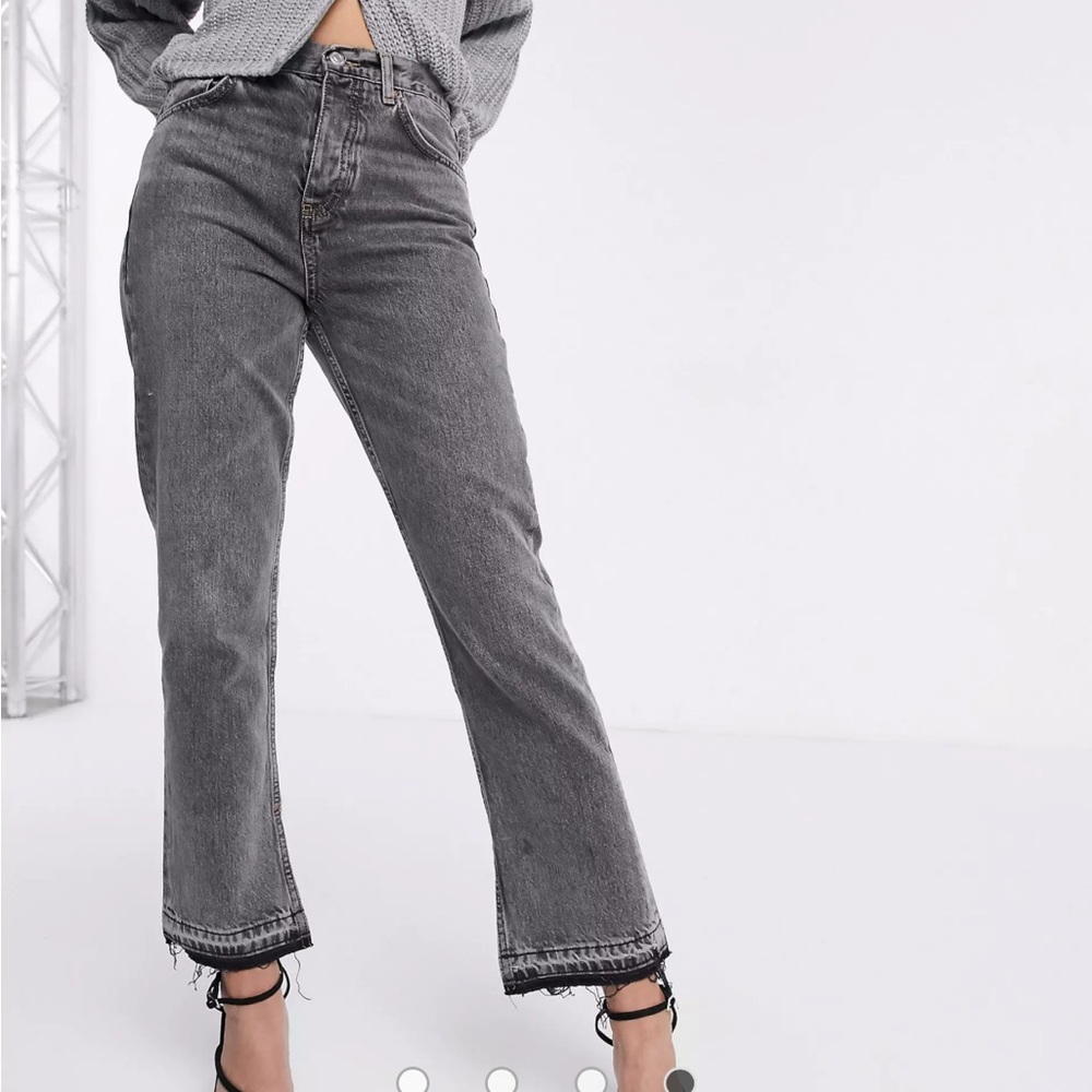 Topshop grey split hem jeans Sz 25